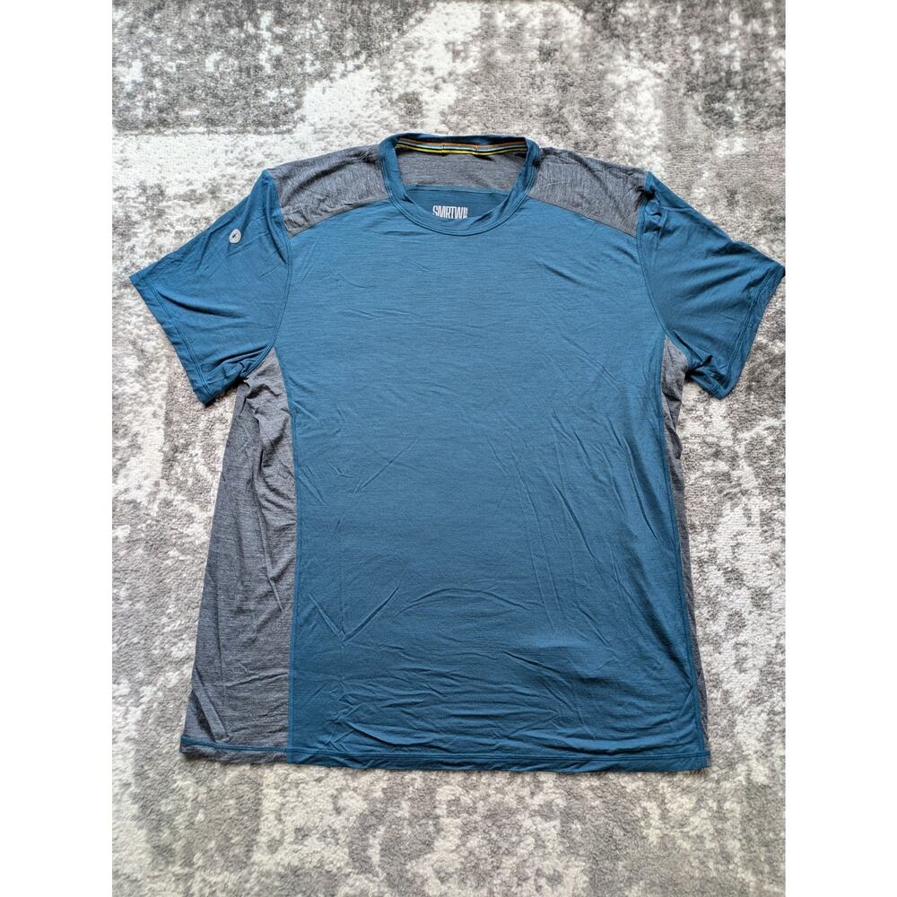 Smartwool Active Ultralite Short Sleeve Shirt, Blue - XL